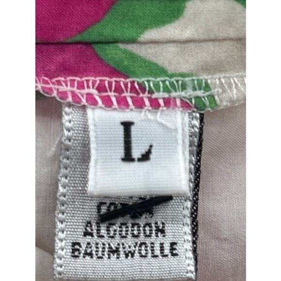 B53 La DoubleJ Off Shoulder Floral Cropped Top Blouse Womens Large Boho Resort - Picture 6 of 7